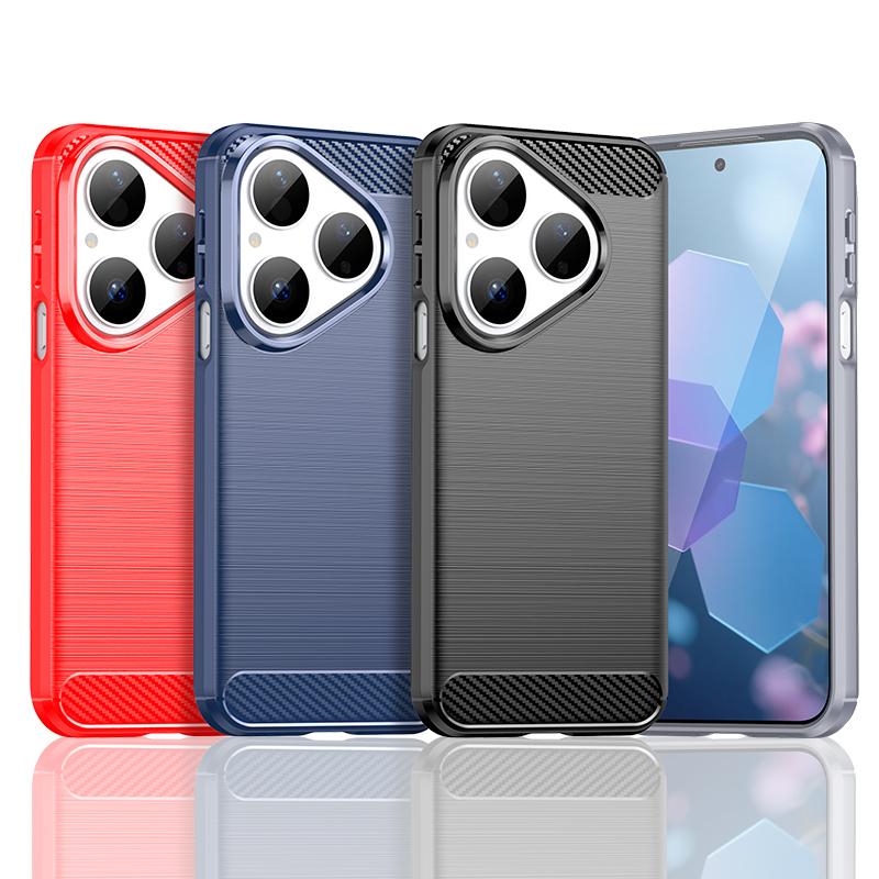 For Cover Huawei Pura 80 Case Huawei Pura80 Pro 80 Ultra Anti-knock Soft Silicone Carbon Fiber Back Case For Huawei Pura 80 Case