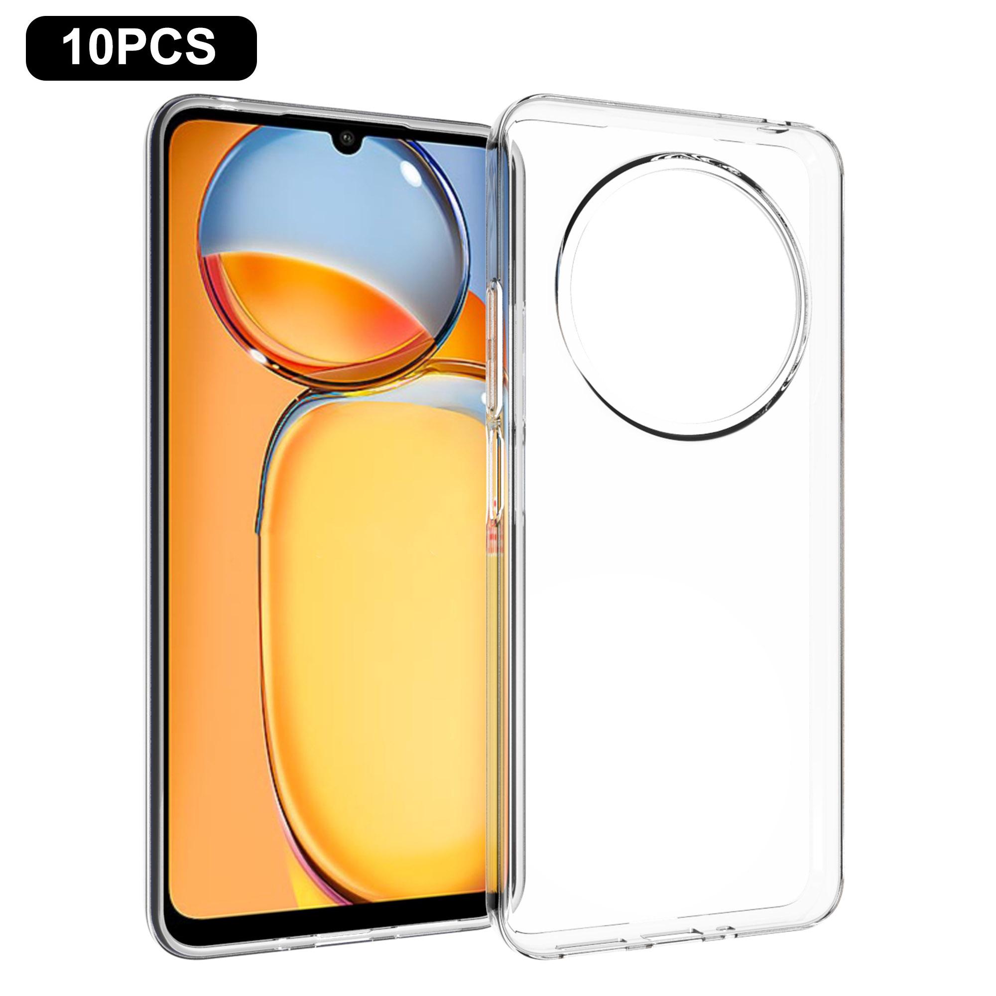 

10Pcs/Pack For Xiaomi Poco C75 4G/Redmi 14R 5G/14C 4G Clear Case Watermark-Free TPU Protective Cover Style A