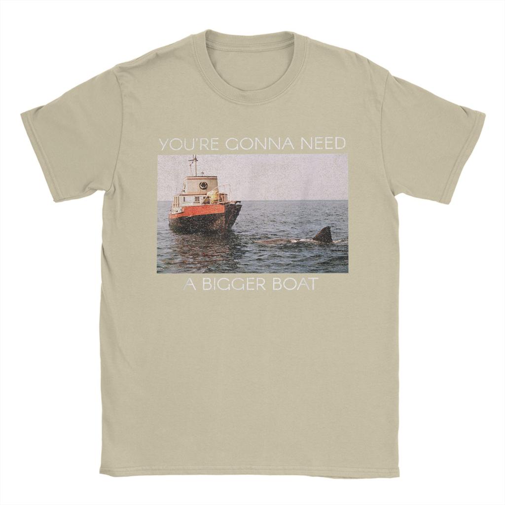 Men Jaws You're Gonna Need A Bigger Boat  T Shirts Screen Grab 100% Cotton Merch Casual Short Sleeve O Neck Tees Unique T-Shirts