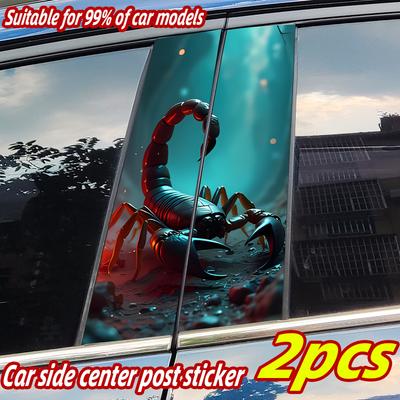 Vicious Scorpion Car Stickers Auto B Pillar Waterproof Center Column Decor Cover Scratches Car Doors Pillar Decals Accessories