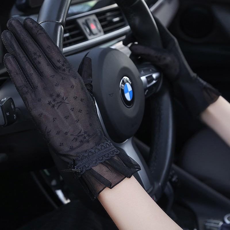 

Весенне-летние кружевные женские спортивные перчатки с длинными пальцами для велоспорта, вождения, для улицы, солнцезащитные, легкие, дышащие, с охлаждающим эффектом, с сенсорным экраном average size чёрный