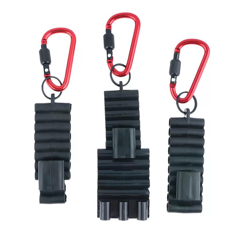 Multi Cross Driver Bit Organizer Sleeve Holder Portable Rubber Screwdriver Bit Holder With Carabiner Keychain Bits Holder