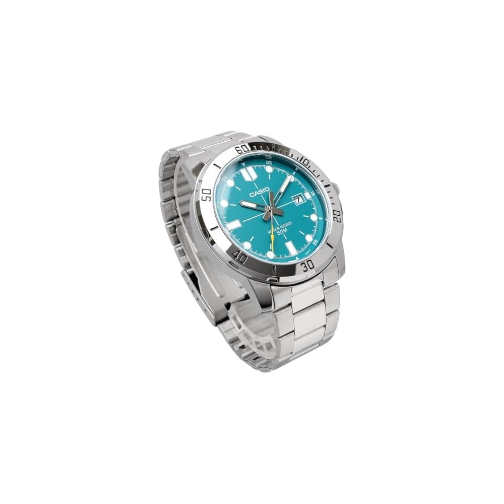 Casio Standard Analog Quartz Men's Watch MTP-VD01D-3E2V Metal Band Blue Green Overseas Model