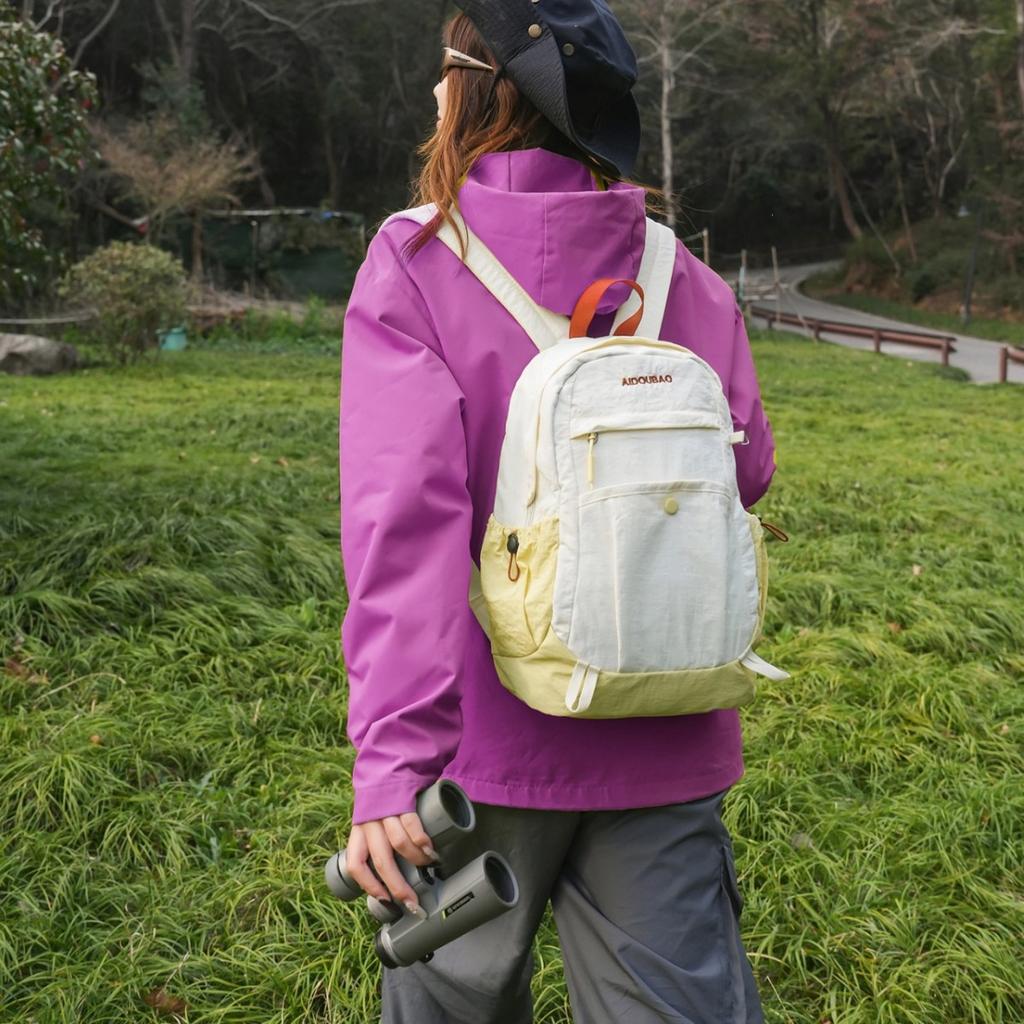 Schoolbag Backpack Women's Cloud Ultra Lightweight Backpack Summer Large Capacity Schoolbag Men's Casual Outdoor College Student Backpack