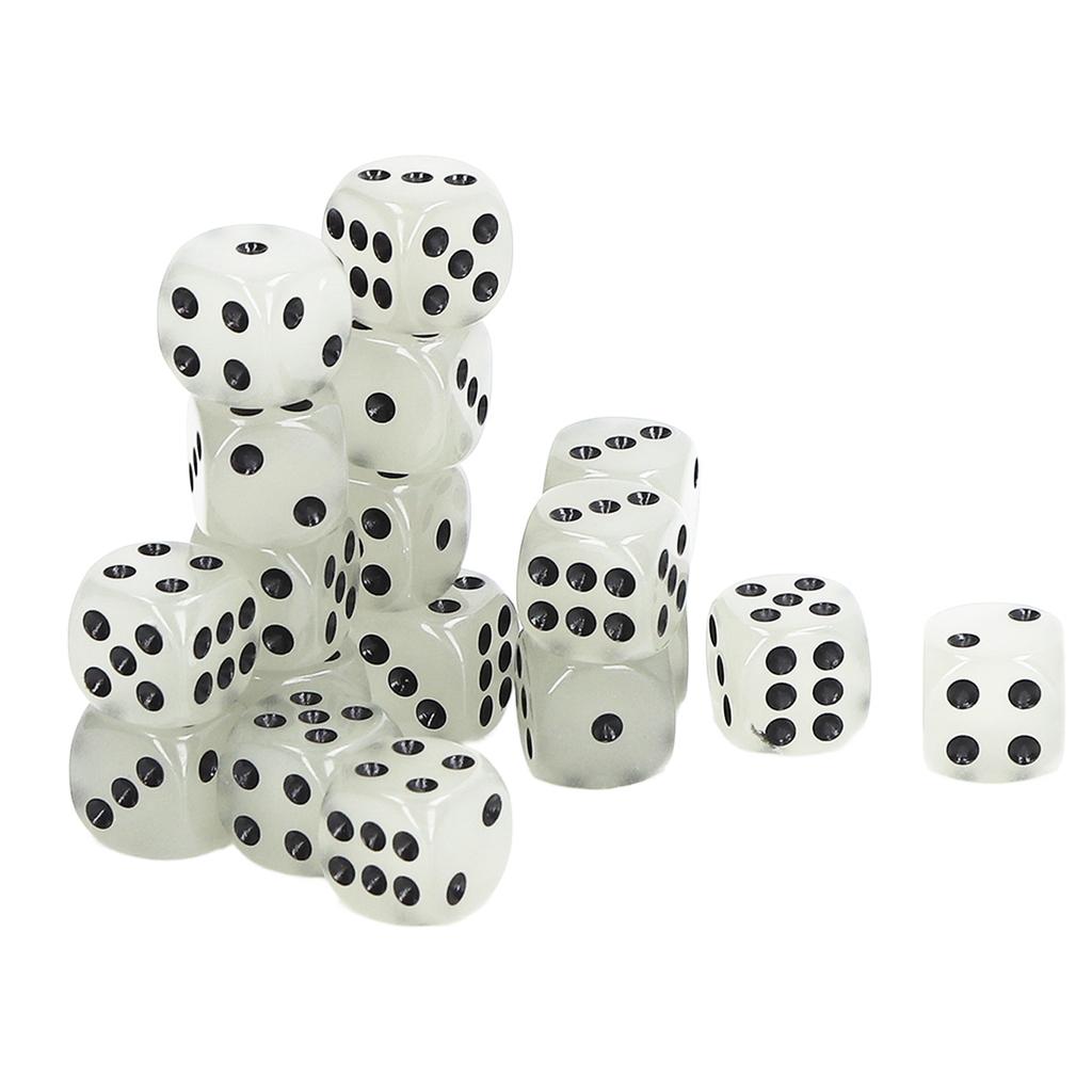 18pcs Luminous Dice Set Bar KTV Christmas Party Board Game 6 Sided Dice Game Props for Men Women
