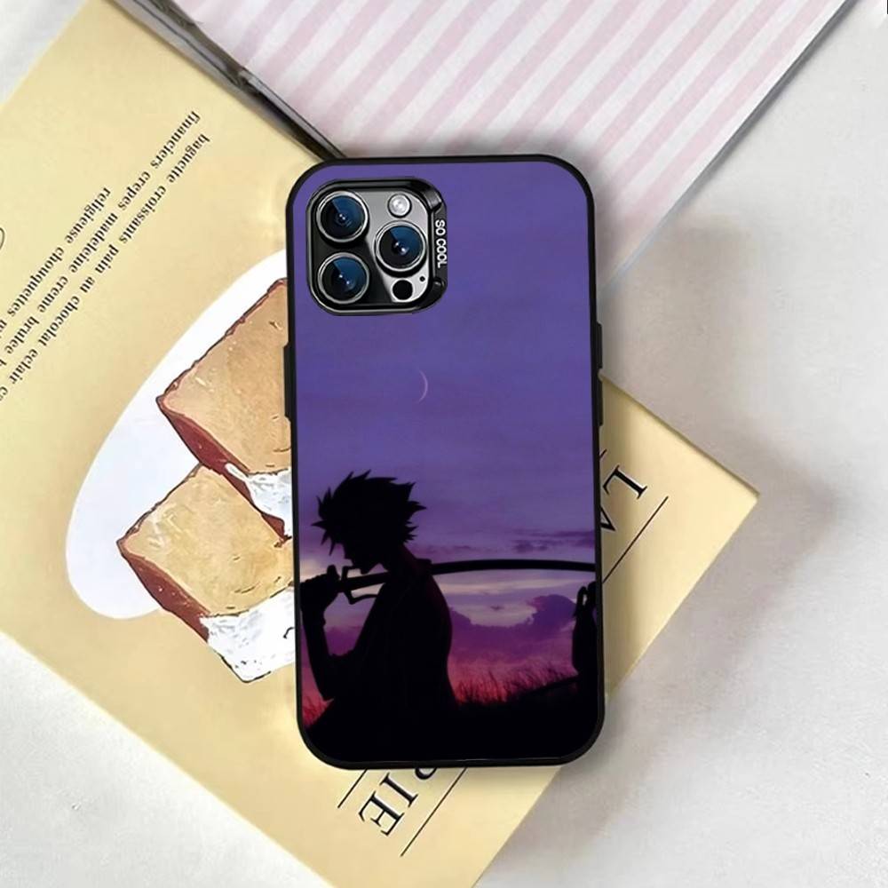 Anime S-Samurai C-Champloo Phone Case For iPhone 17,16,15,14,13,12,11 Plus,Pro Max,XS,Colorful Silver Phone Case Funda Cover