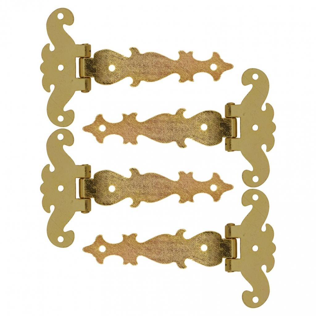 Sturdy Zinc Alloy T Hinges Set of 4 Decorative Hardware for Various Uses
