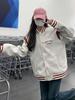 Women's European Style Short, Loose Baseball Jacket, Petite-Friendly, Academic American High Street Fashion, Plus Size, for Spring & Autumn