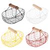 Rustic Fruit Basket Centerpieces Dining Table Display Rack Metal Mesh for Picnic