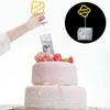 Geldkassette für Kuchen Das Geldkuchen-Auszieh-Kit Enthält 1 Stück Klare Lebensmittelechte Box 1 Stück Goldener Kuchenaufsatz 20 Stück Beutel