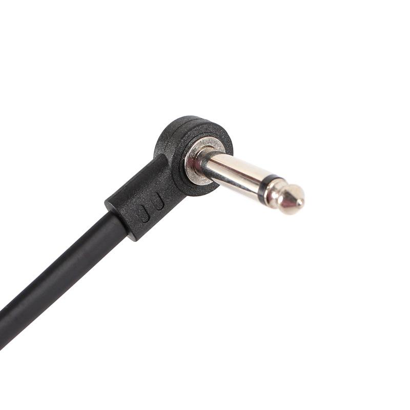 Guitar Black Patch Cable 15cm Flat Electric Guitar Pedal Connector