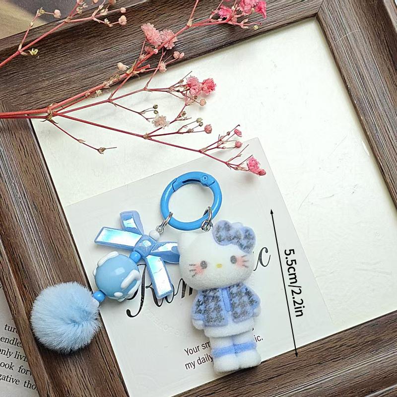 Sanrio Hello Kitty Keychains Cartoon Keyring Hanging Pendant for Backpack Charms on The Phone Bag Ornament Party Gift