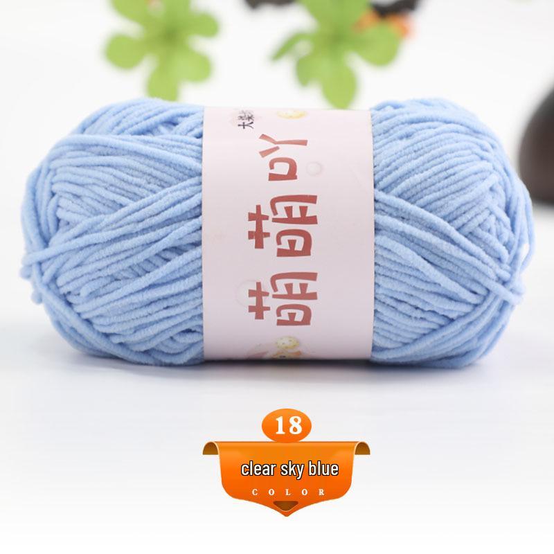Medium Thick Chenille Yarn for Handmade Crochet Bags & Dolls