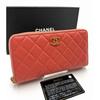 Used 【Beautiful Condition】Matelass Round Zip Long Wallet Pink With Box