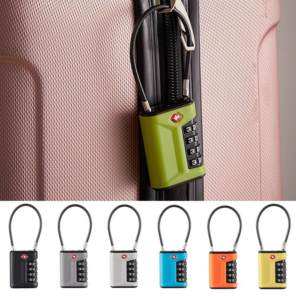 TSA 4 Digit Combination Lock Padlock Cabinet Padlock Portable Luggage Coded Lock for Travel
