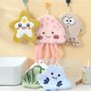 Cartoon Marine Organism Hand Towel Quick Drying Kitchen Towel Cleaning Rag Coral Velvet Absorbent Hanging Towel Bathroom