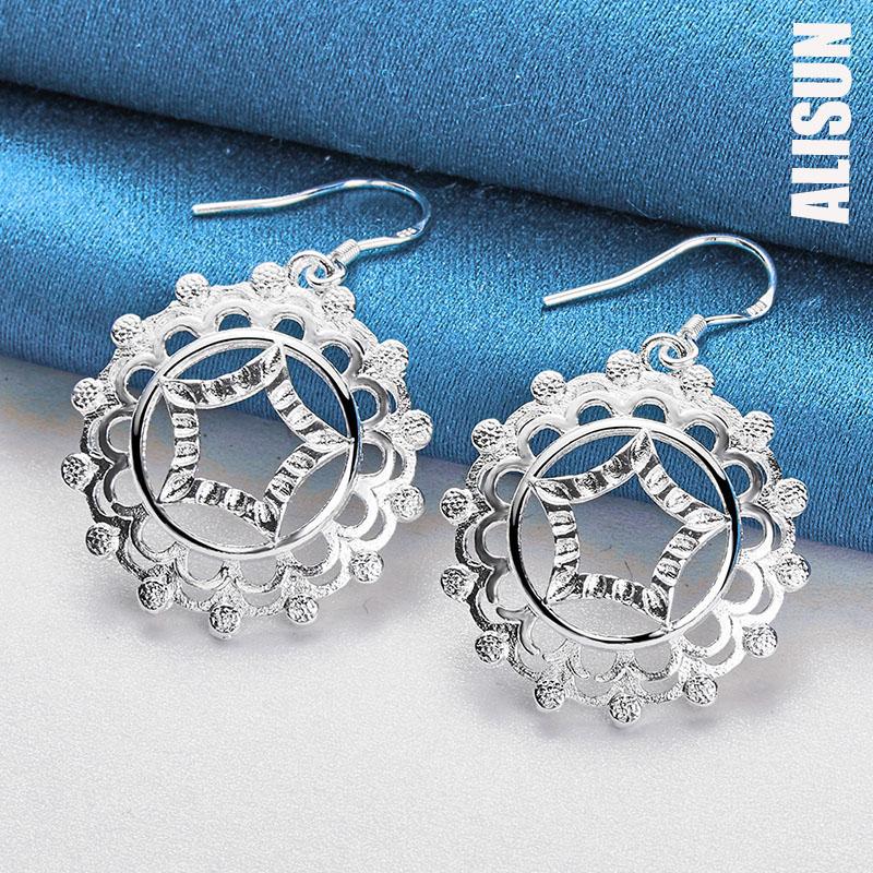 Cercei piercing rotunzi în formă de stea din argint 925 Bijuterii de nuntă la modă