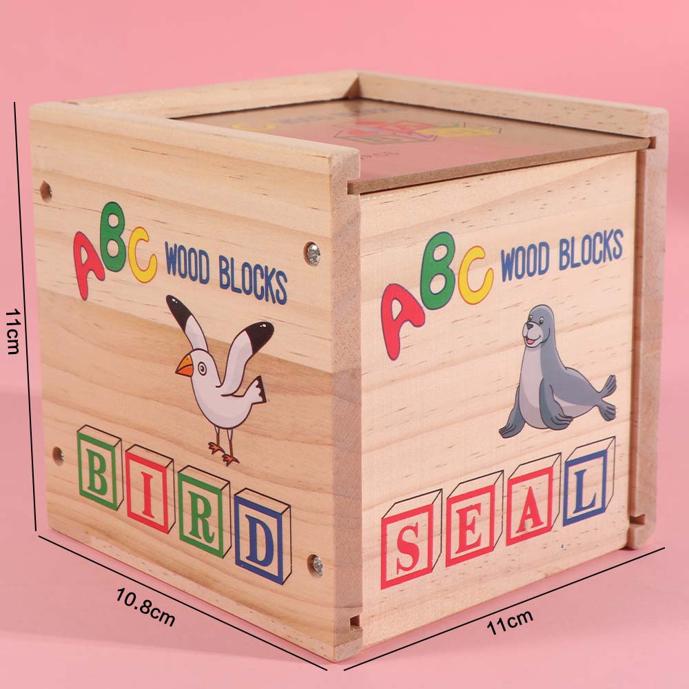 Alphabet & Number Wooden Building Blocks Early Education Number Stacking Blocks  Teaching Aids