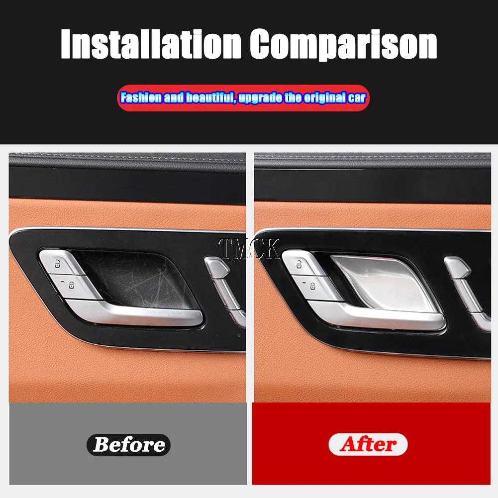 For Mercedes Benz C E S GLC EQE EQS Class W206 W214 X254 W223 V295 V297 Stainless Steel Car Inner Handle Door Bowl Cover Trim