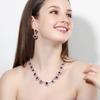 Bridal Wedding Dress, Banquet Jewelry Set, Micro-Inlaid Zircon Earrings, Necklace Jewelry Three-Piece Set