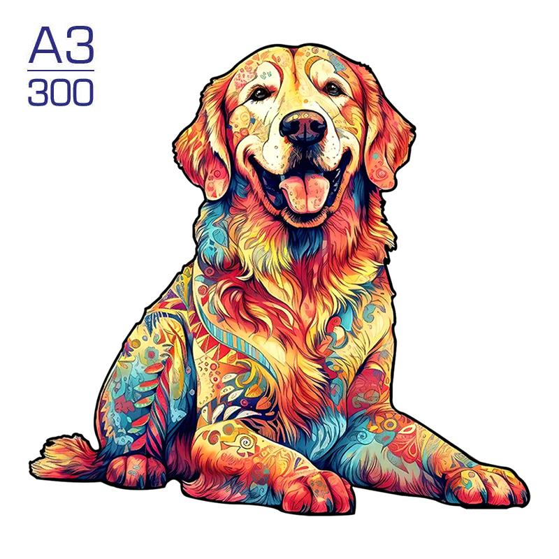 Wooden Puzzle Adult Kids Jigsaw Puzzles Puppy Dog 3D Animal Puzzles Boutique Gift Box Packaging Children Christmas Gifts Toys