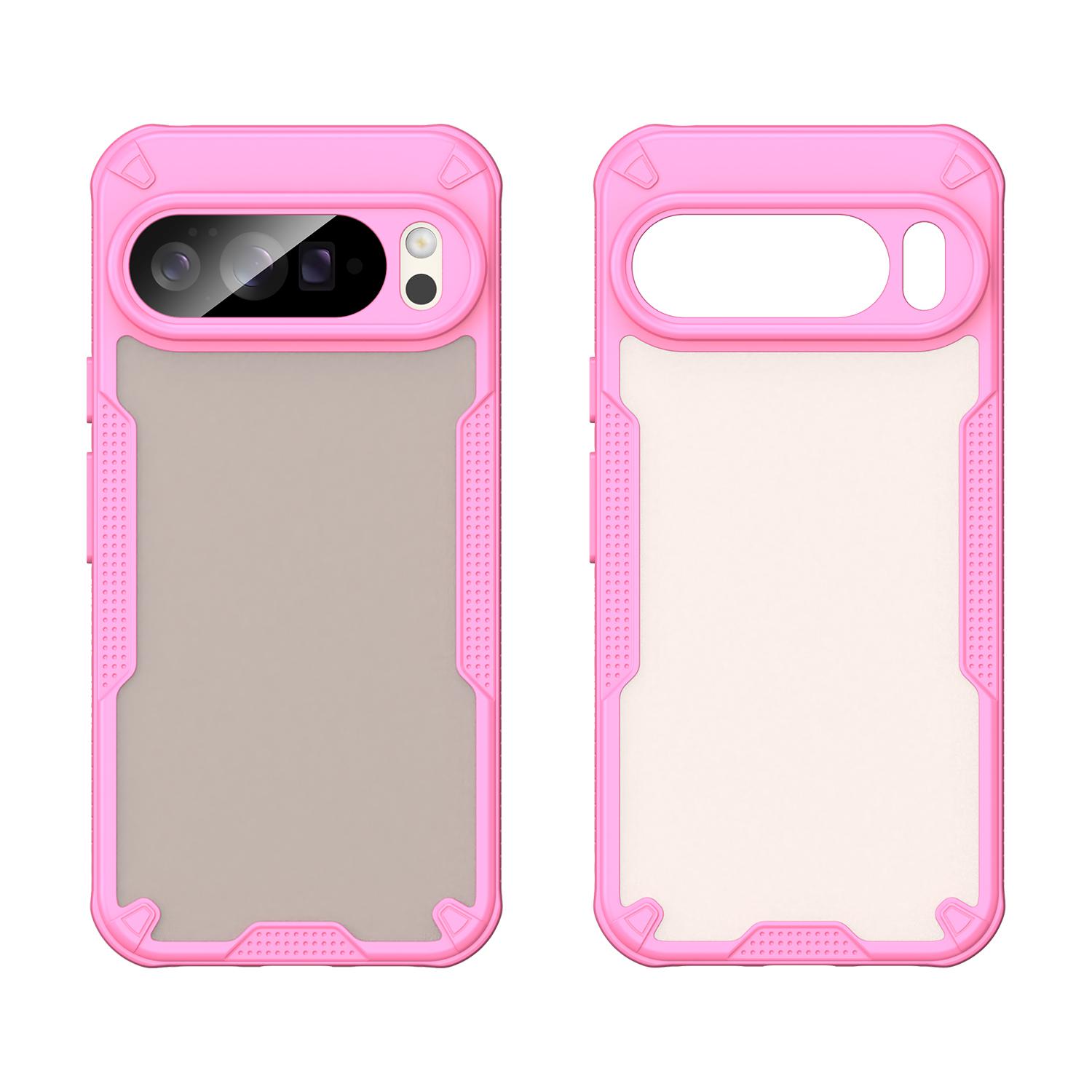 

For Google Pixel 10 Pro XL Case Hybrid Frosted Phone Back Cover Pink