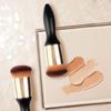 SIXPLUS Foundation Brush, Face Brush, Makeup Brush, Round, Soft, Skin-Friendly, Popular, Wooden Handle, Black