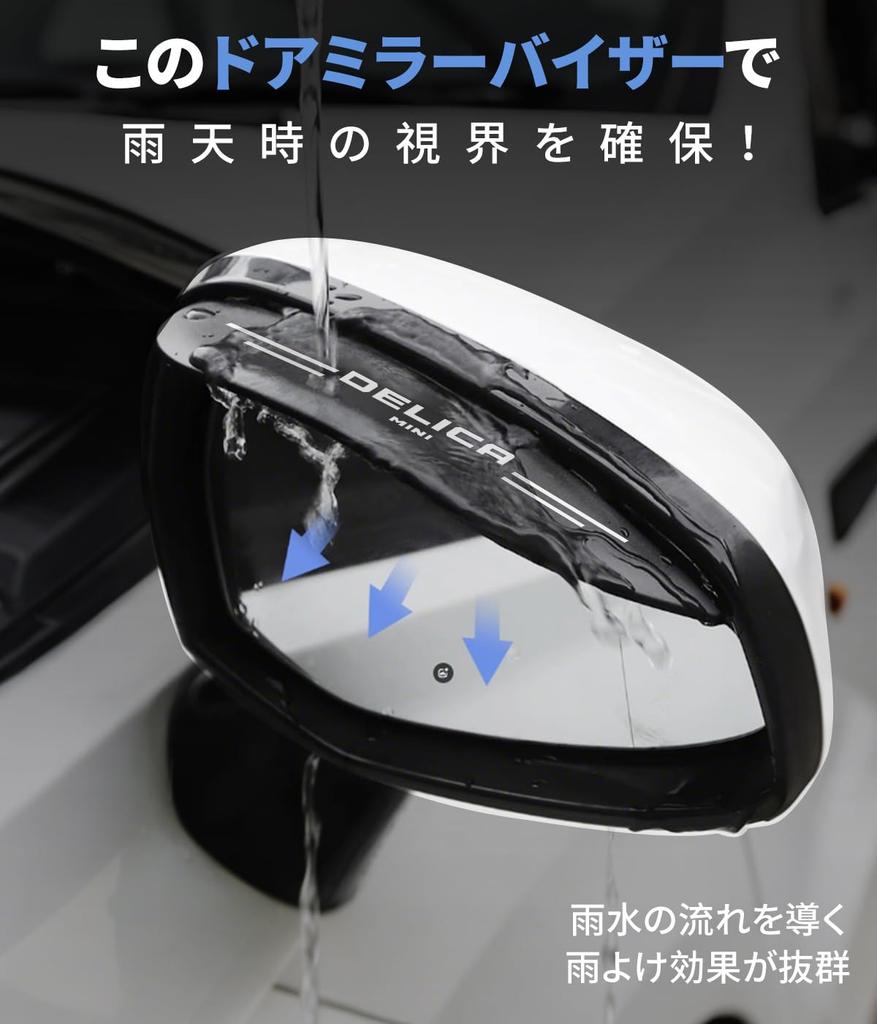 [Compatible with Delica Mini] Door Mirror Visor for Cars, 30 Series G T Premium