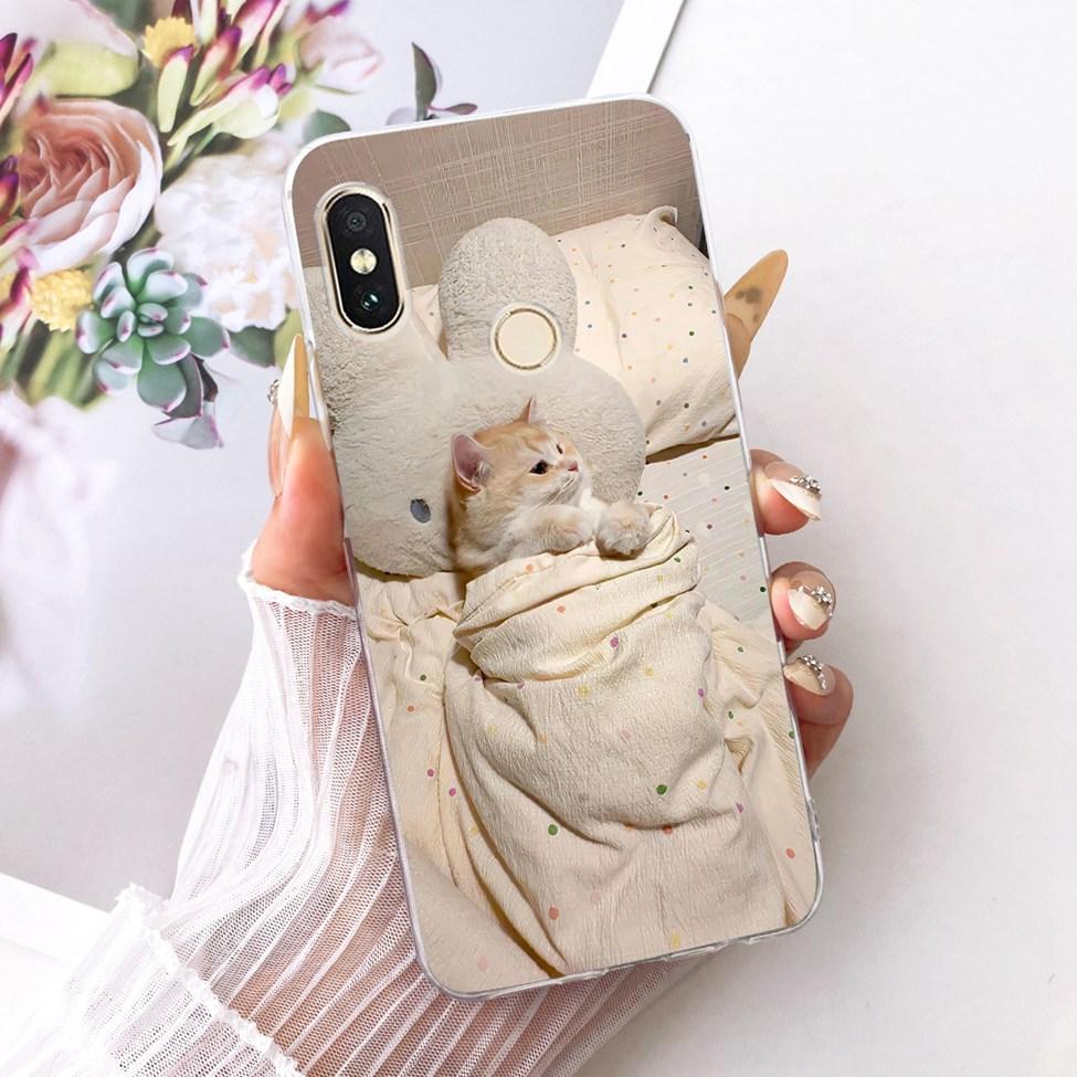 Transparent For Redmi 6 Pro Cover For Xiaomi Mi A2 Lite Case Cute Cartoon Fashion Butterfly Funny Painted Casing M1805D1SG