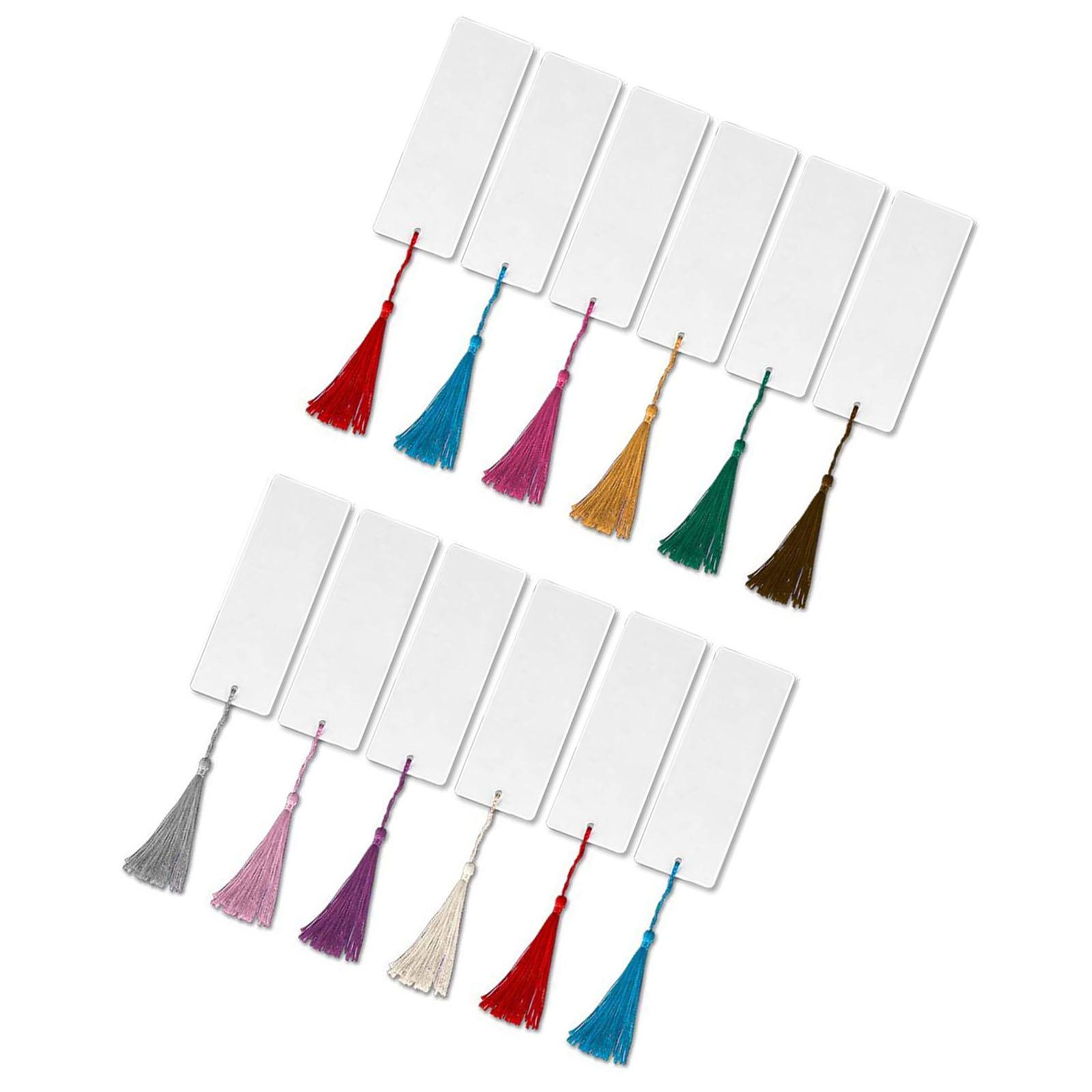 

10 шт. необработанных бумажных закладок с кисточками 2x5,5 дюйма закладки белые окрашиваемые маркеры для страниц для взрослых и детей