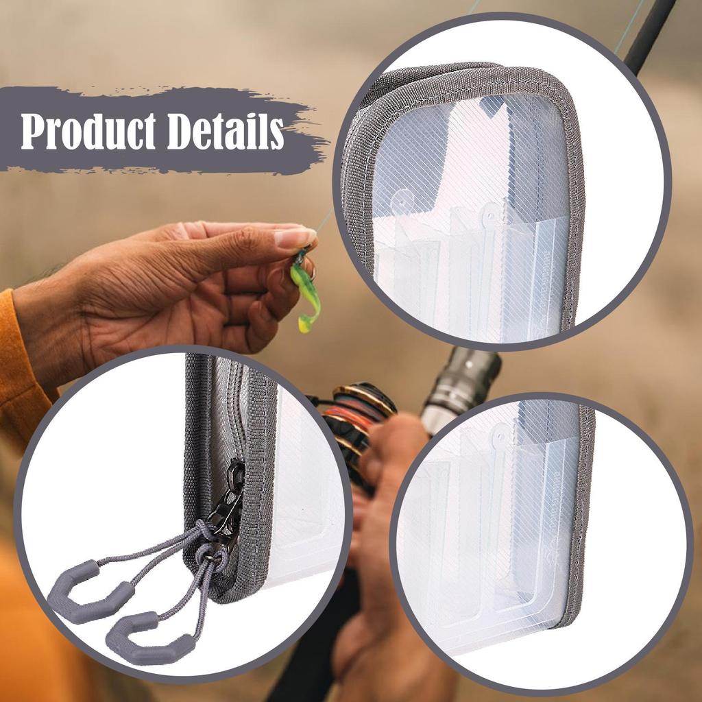 Fishing Lure Bag Accessory Protective Fishing Gear Organizer Outdoor Freshwater Zipper Versatile Compact Squid Jig Storage Bag