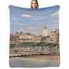 Southwold Seafront Painting Throw Blanket Soft Plush Blanket As Housewarming Gift