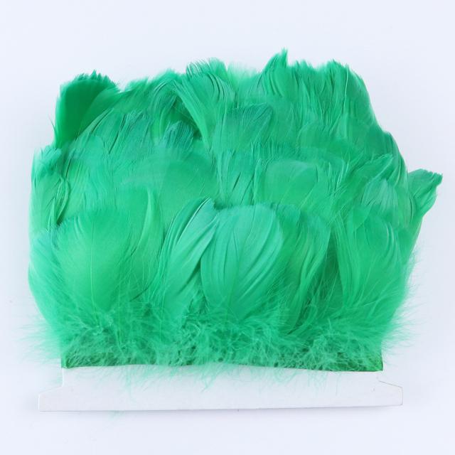 1 m Gåsfjäder Färgad DIY Sömnad Hantverkstillbehör Dekorativt Band Plumas Naturlig 8-12 cm för Bröllopsklänning/Skjortdekoration