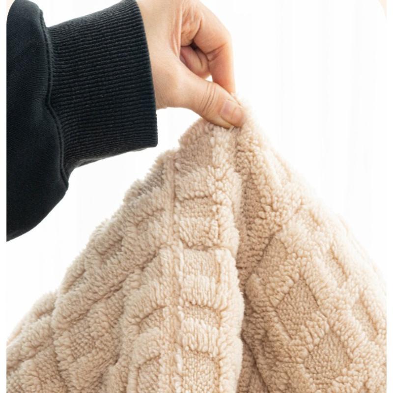 Autumn and Winter Plush Sofa Cover Jacquard Anti Slip Thick Warm Solid Color Simple and Comfortable Skin Friendly Sofa Cushion