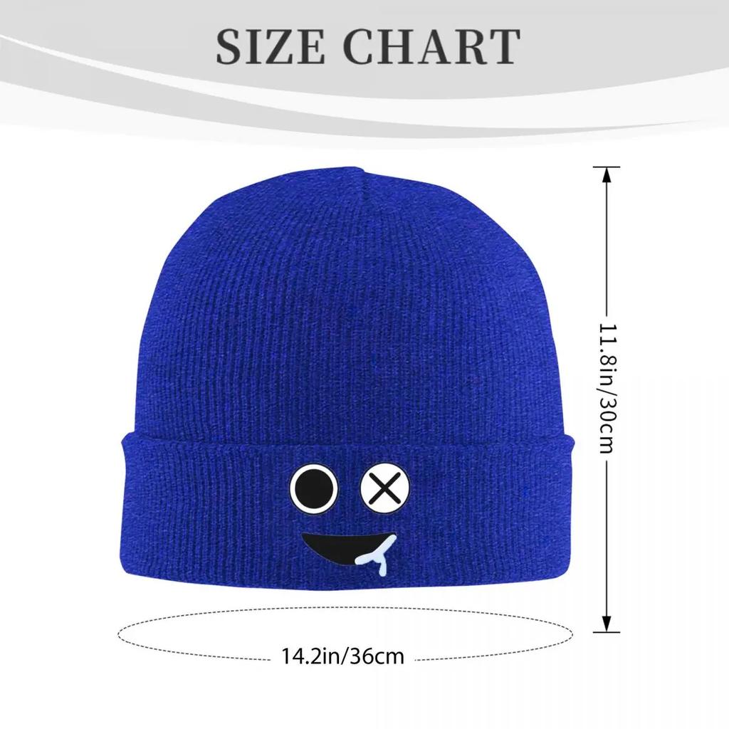 Rainbows Friend Blue Face Hat Autumn Winter Beanies Warm Cartoon Game Cap Men Women Acrylic Knitted Caps