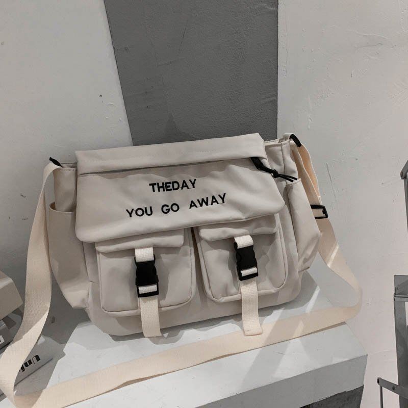 

One shoulder messenger bag men s trendy tooling bag large capacity men s trendy brand street trend hip hop casual mailman bag