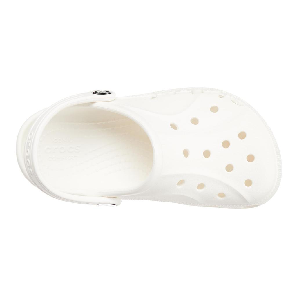 Crocs Baya Clog Comfortable Versatile Closed-Toe Beach Non-Slip Durable Sandals Kids Sandals White 207013-100