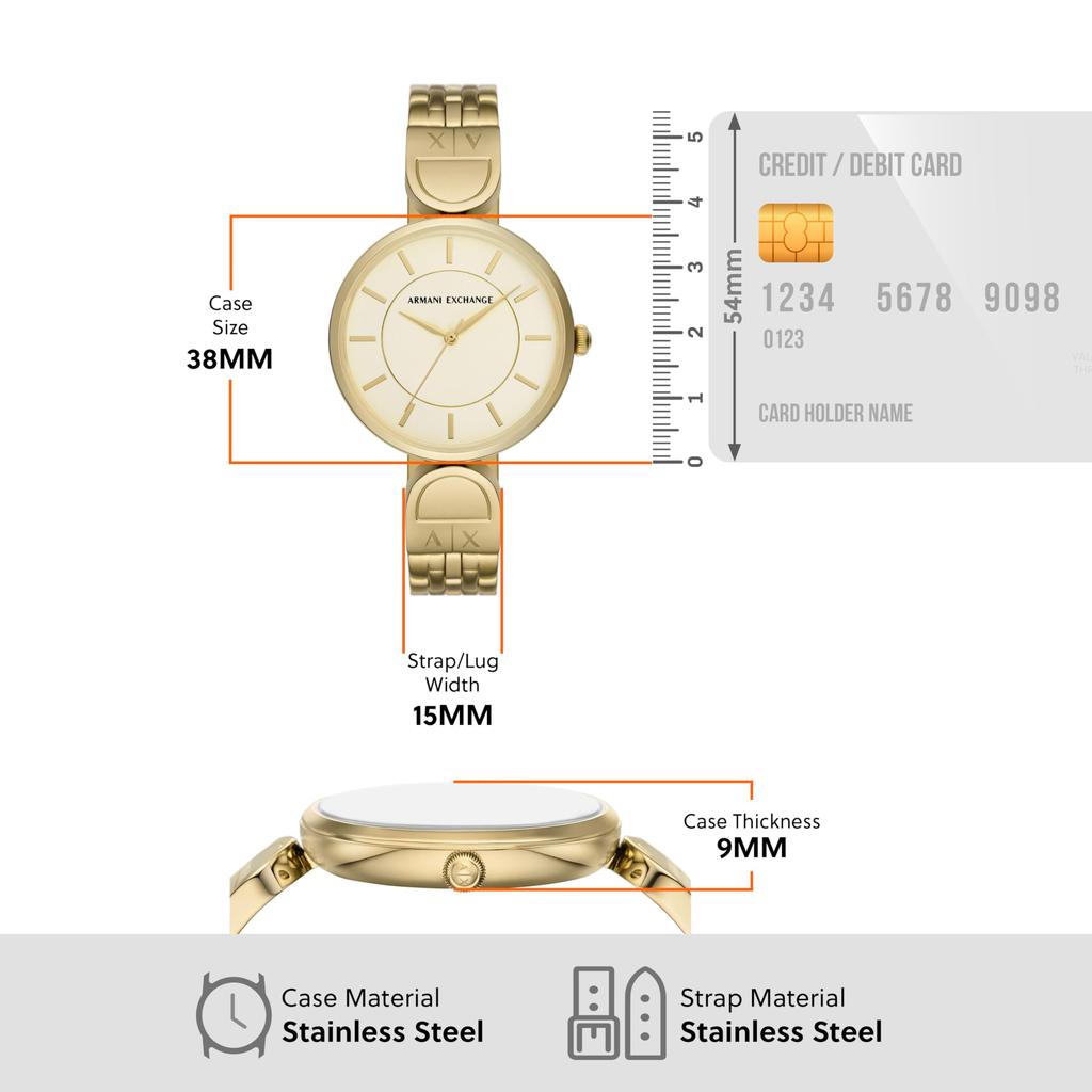 Armani Watch BROOKE AX5385 Gold [AX Exchange] Women's