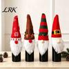Winter Home Table Decorations Christmas Gnome Wine Bottle Covers, Knitted Faceless Toppers, Santa Reindeer Reusable Party Favors Elf Sleeves, Xmas for
