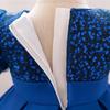 New European & American 1-Year-Old Girls' Bow Princess Dress with Puff Sleeves & Sequined Skirt