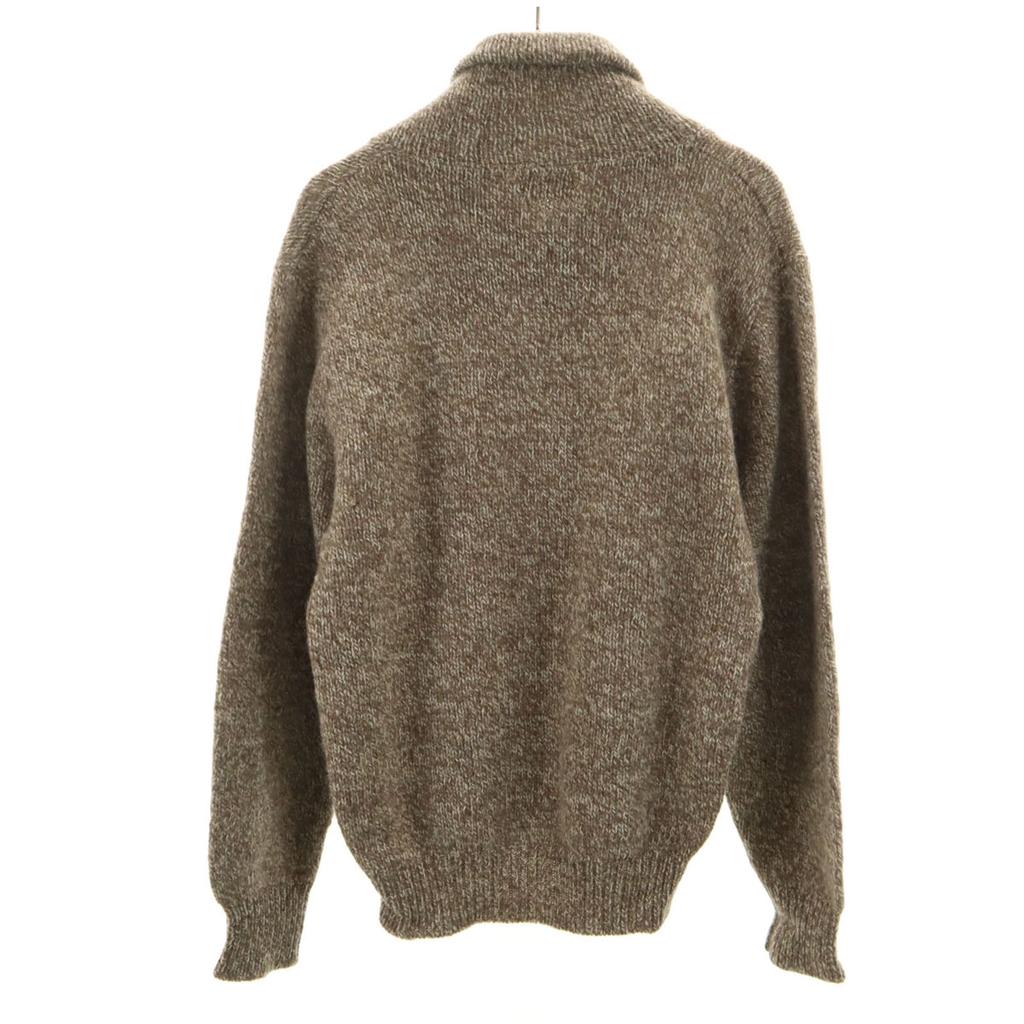 L.L.Bean 80s vintage Long sleeve Shawl collar sweater Brown Knit Outdoor Men's Used