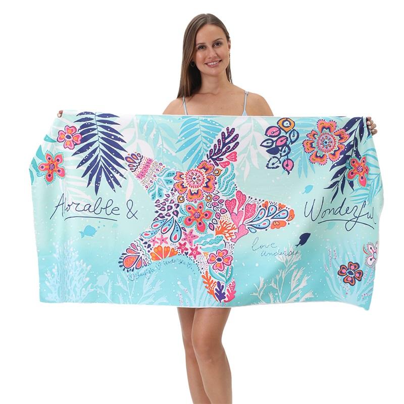 Euro Dollar U.S. Dollar Microfiber Beach Towel Custom Digital Printing Enlarged Towel Bath Towel