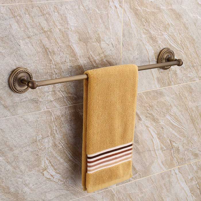European Antique Ceramic Brass Shelf Towel Rack Gold Plated Bathroom Accessories GZ-9000