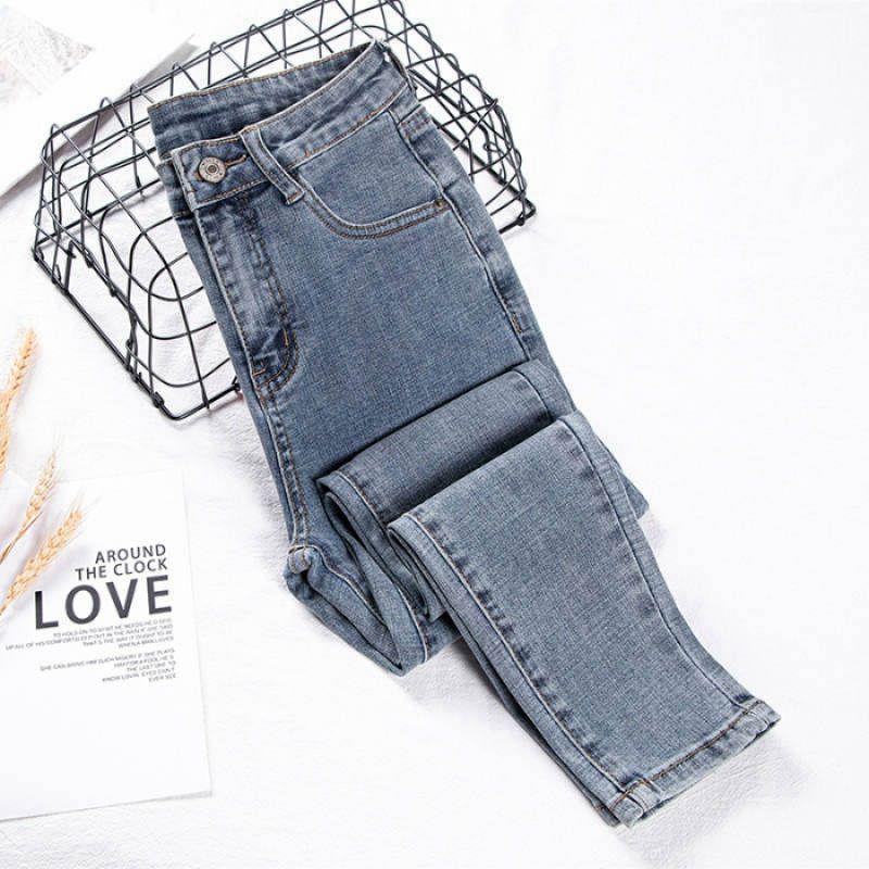 Women's High-Waist Fleece-Lined Skinny Jeans - Slimming Bodycon Pencil Pants for Autumn/Winter 2025