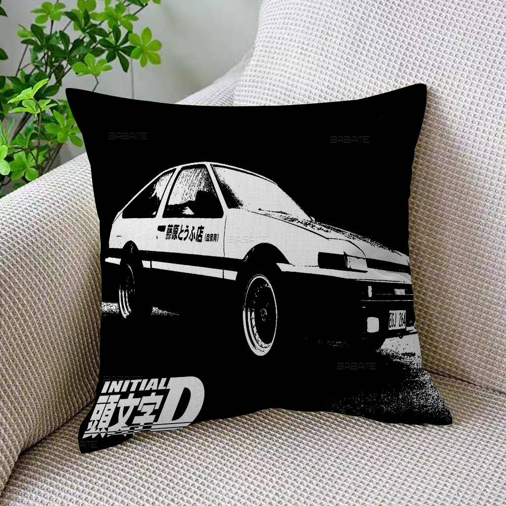 Initial D Fujiwara Tofu Shop Personalized Picture Text Home Decorative Pillows Household Gifts 45x45cm
