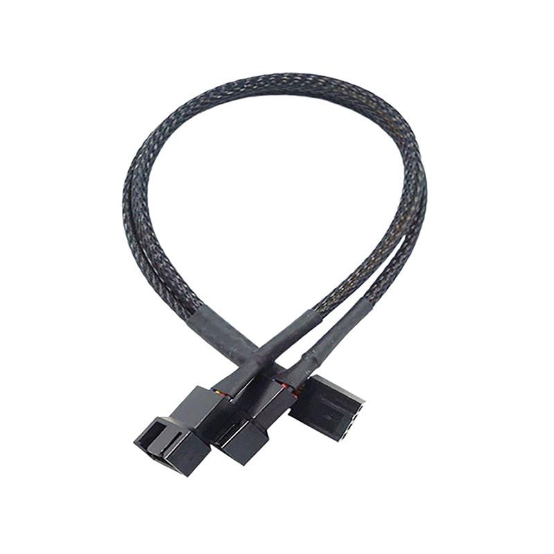1Pcs Black New 4 Pin Pwm Fan Cable 1 To 4/3/2/1 Ways Splitter Black Sleeved 27cm Extension Cable Connector Pwm Extension Cables