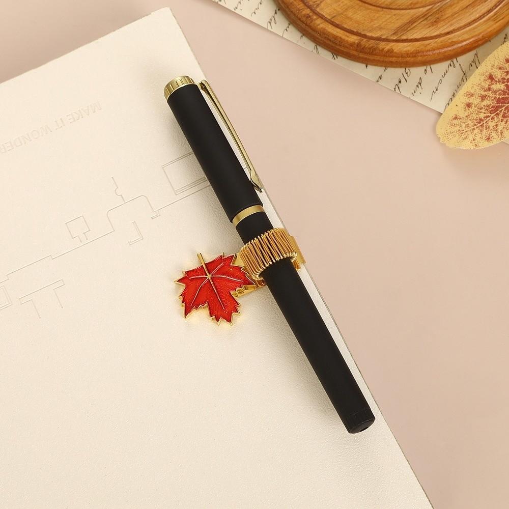 Metal Spring Pen Clips Bookmark Pen Loop Holder Cute Pencil Holder Stationery Supplies
