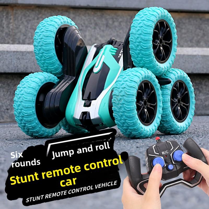 Wireless Remote Control Six-wheel Dump Truck, Six-wheel Drive, 360-degree Rotation, Double-sided Driving, Stunt Climbing, Off-road Vehicle with Lights