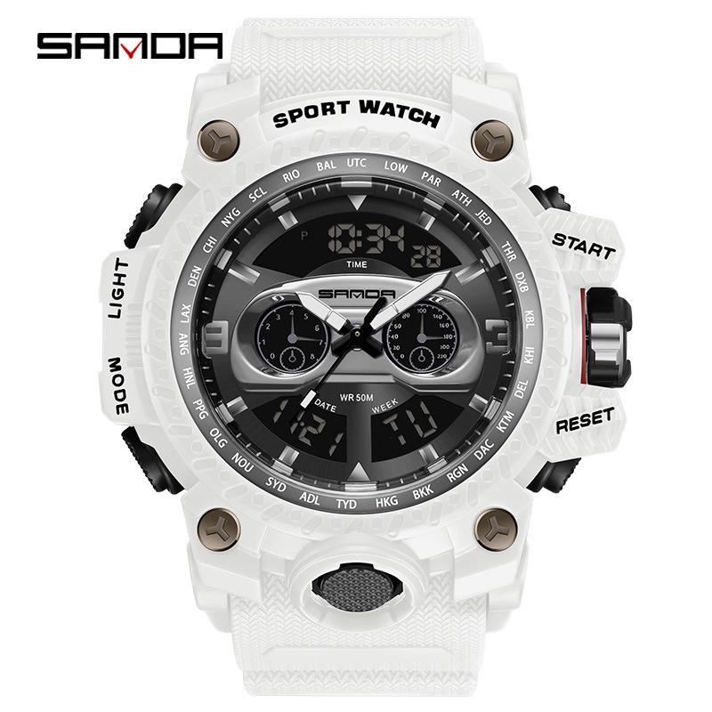 Fashionable Sanda 3153 Men's Multifunctional Sports Watch - Trendy and Creative Design