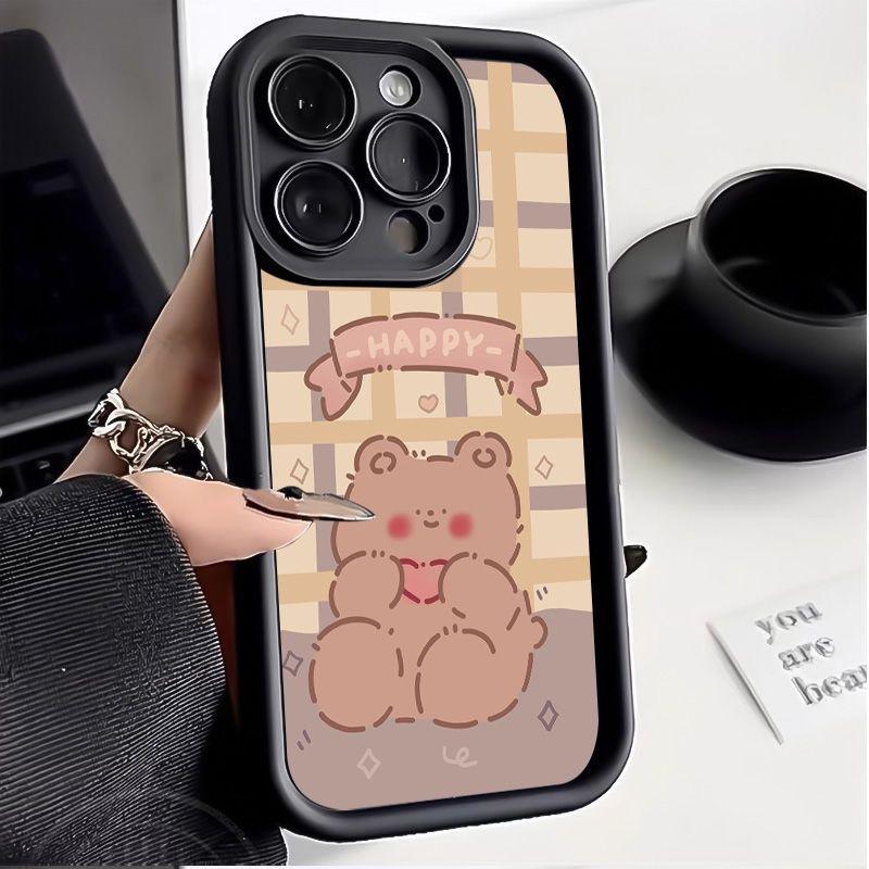 Nice bear kitten iPhone17Promax mobile phone case ladder for Apple 15promax all-inclusive Tianyan